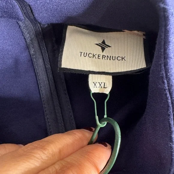 Tuckernuck Dress Women Navy Blue Cowgirl Suede Fringe Long Sleeve NWT - Picture 3 of 8